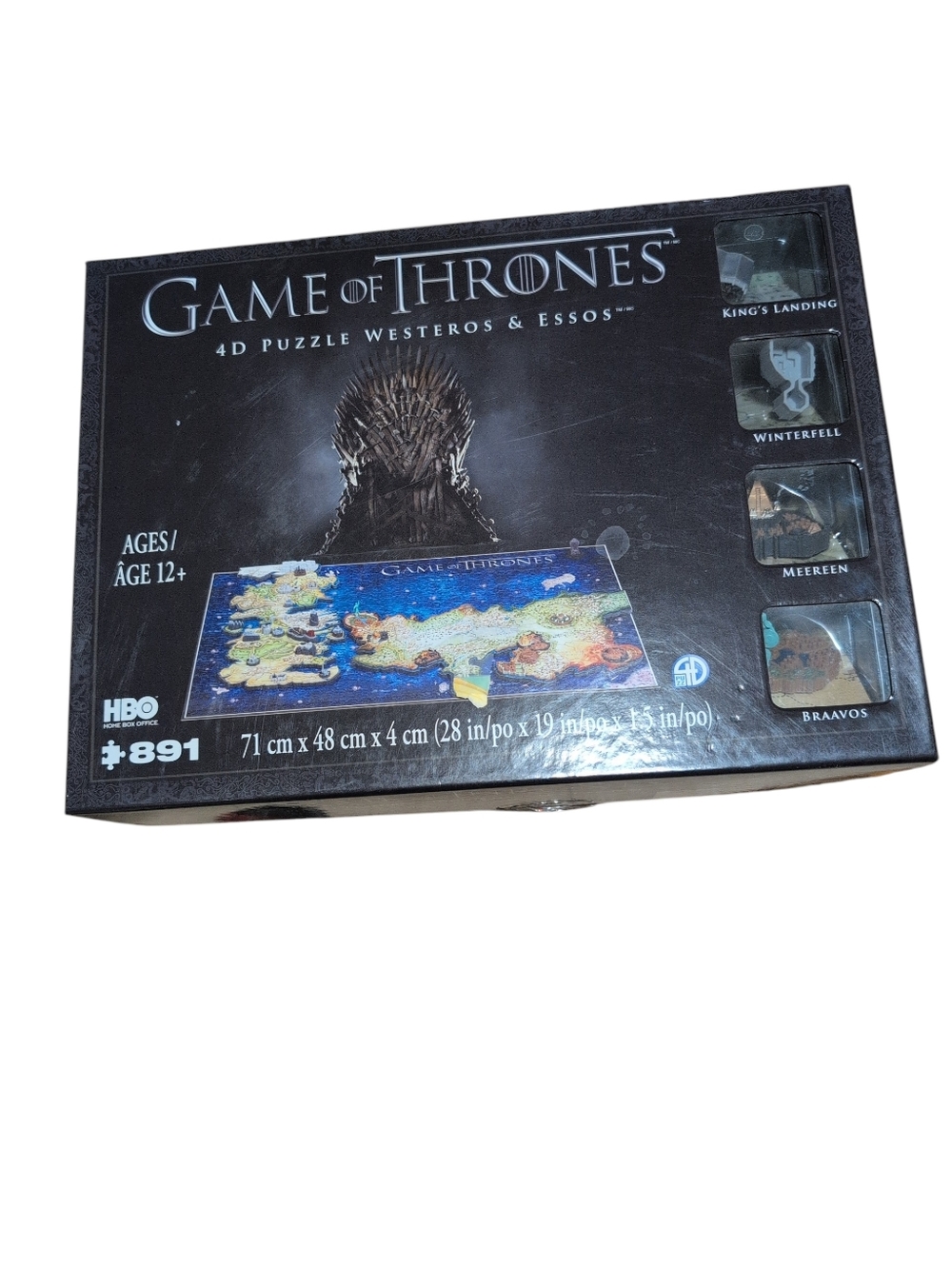 Game of Thrones 4D Puzzle Westeros & Essos Map HBO Cityscape Complete Sealed